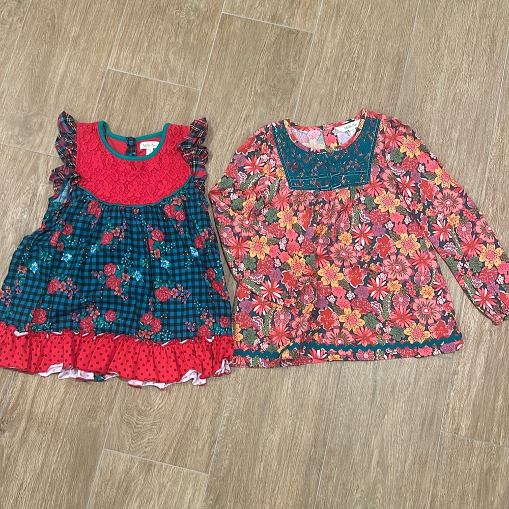 Girls Matilda Jane holiday shirts! Size 8&6